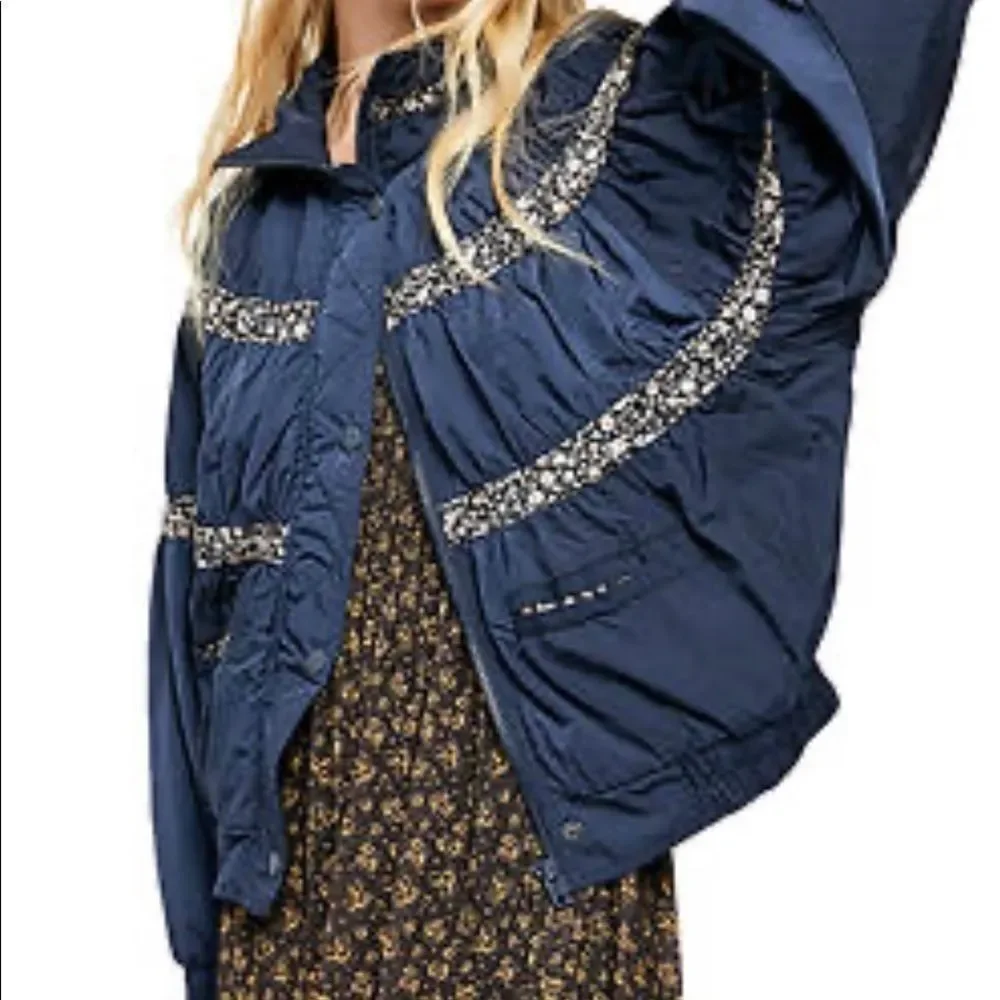 🆕Free People Women’s Bomber Jacket XS 🌟HP - Picture 6 of 7
